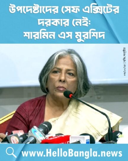 উপদেষ্টাদের সেফ এক্সিটের দরকার নেই: শারমিন এস মুরশিদ